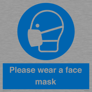 Please wear a face mask